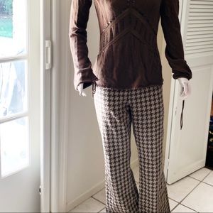 Morgan De Toi stretch Houndstooth Pants 8